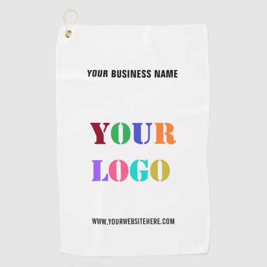 あなたのビジネスのロゴとカスタム文字ゴルフタオル ゴルフタオル (正面)