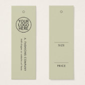 あなたのビジネスのロゴエレガントの衣料品価格ラベル (正面&裏面)