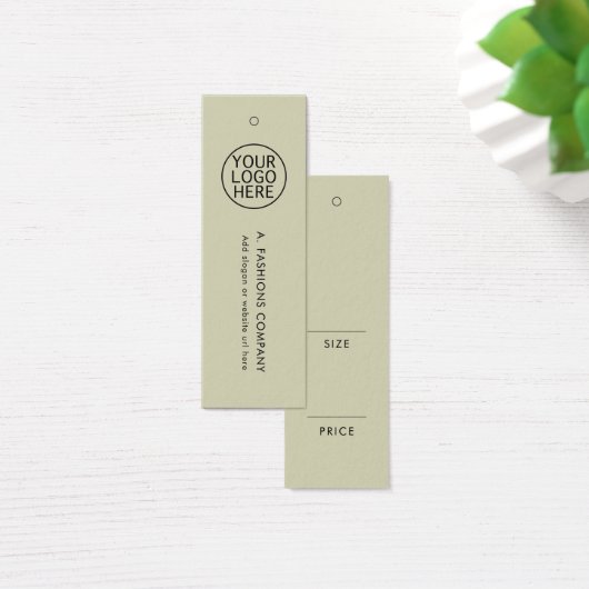 あなたのビジネスのロゴエレガントの衣料品価格ラベル (デスク)
