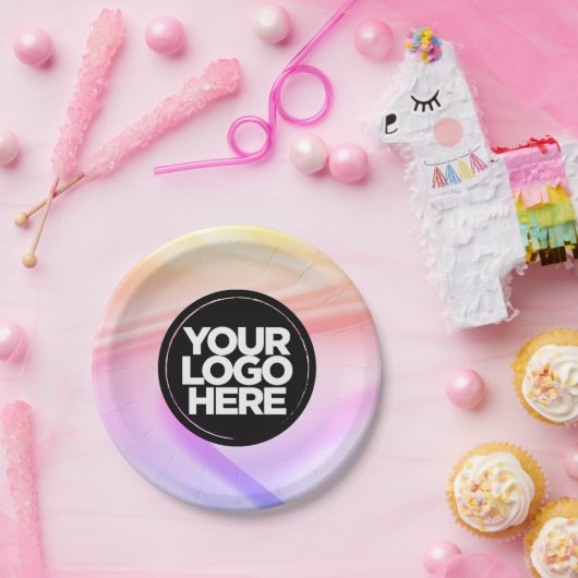 あなたのビジネスのロゴカスタムのホログラフィッククラフトパーティー ペーパープレート (パーティー)