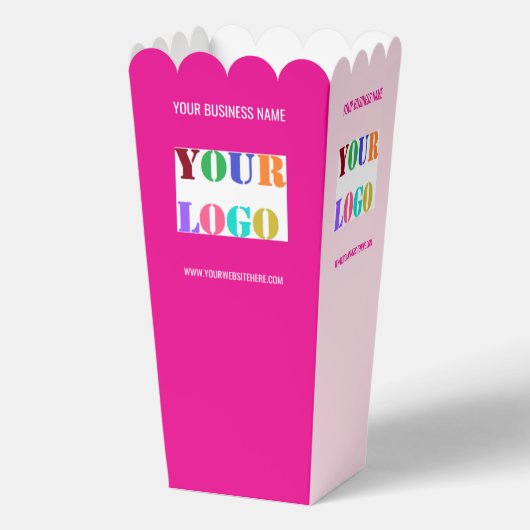 あなたのビジネスのロゴカスタム文字会社ポップコーンボックス フェイバーボックス (正面)