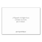 あなたのビジネスをありがとう テーブルナンバー (裏面)