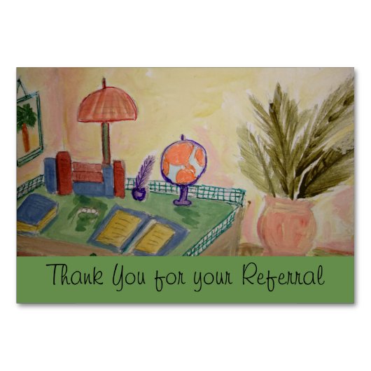 あなたのビジネスをありがとう テーブルナンバー (正面)