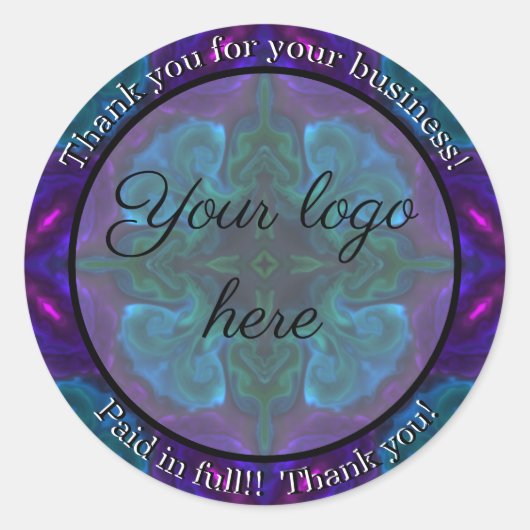 あなたのビジネステッカーをありがとう ラウンドシール (正面)