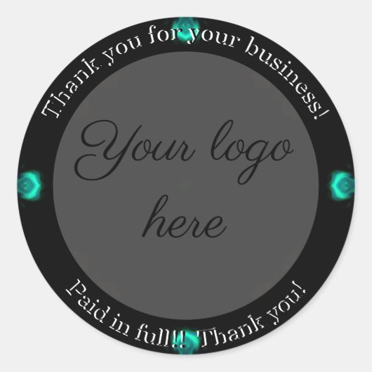 あなたのビジネステッカーをありがとう ラウンドシール (正面)
