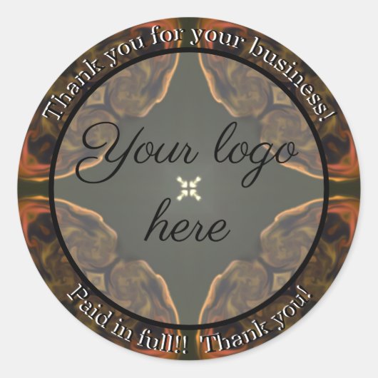 あなたのビジネステッカーをありがとう ラウンドシール (正面)