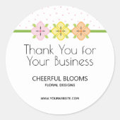 あなたのビジネスフローリストに感謝 ラウンドシール (正面)