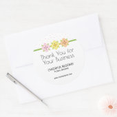 あなたのビジネスフローリストに感謝 ラウンドシール (封筒)