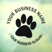あなたのビジネスロゴのペットの足 ウィンドウサイン (シート3)