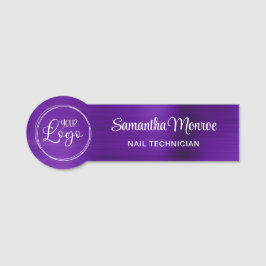 あなたのビジネスロゴはこちらインディゴパープルグラデーション 名札