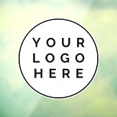 あなたのビジネスロゴはこちらブラックサークル ウィンドウサイン (シート3)