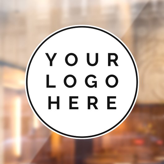 あなたのビジネスロゴはこちらブラックサークル ウィンドウサイン (シート2)