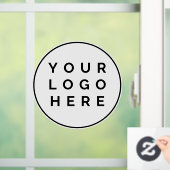 あなたのビジネスロゴはこちらブラックサークル ウィンドウサイン (ホーム)