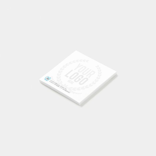 あなたのビジネスロゴは背景幕|カスタマイズ3x3衰退しました ポストイット (アングル)