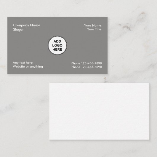 あなたのビジネスロゴを加えて下さい 名刺 (正面/裏面)