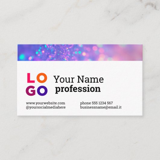 あなたのビジネスロゴカスタムホログラフィックドリームライク 名刺 (正面)