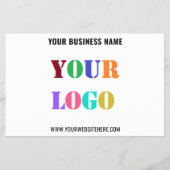 あなたのビジネスロゴカスタム文字プロモーションフライヤー チラシ (正面)