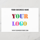 あなたのビジネスロゴカスタム文字プロモーションフライヤー チラシ (裏面)