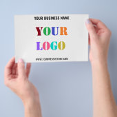 あなたのビジネスロゴカスタム文字プロモーションフライヤー チラシ (ハンドル)