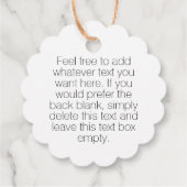 あなたのビジネスロゴパステル虹彩色つるラベル フェイバータグ (裏面)