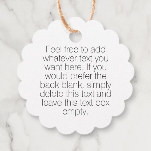 あなたのビジネスロゴパステル虹彩色つるラベル フェイバータグ (裏面)