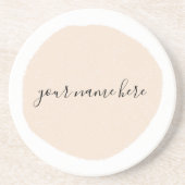 あなたのビジネスロゴピンクのブラシストロークプロモーション コースター (正面)