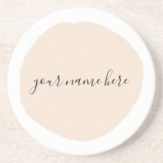 あなたのビジネスロゴピンクのブラシストロークプロモーション コースター (正面)