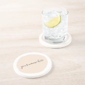 あなたのビジネスロゴピンクのブラシストロークプロモーション コースター (側面)