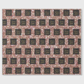 あなたのビジネスロゴブラウングリッタープロモーション ラッピングペーパー (フラット)