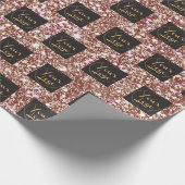 あなたのビジネスロゴブラウングリッタープロモーション ラッピングペーパー (角)