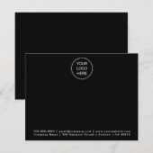 あなたのビジネスロゴミニマルプロフェッショナルブラックN ノートカード (正面/裏面)