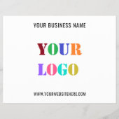 あなたのビジネスロゴ文字プロモーションフライヤーテンプレート チラシ (裏面)