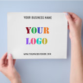 あなたのビジネスロゴ文字プロモーションフライヤーテンプレート チラシ (手)