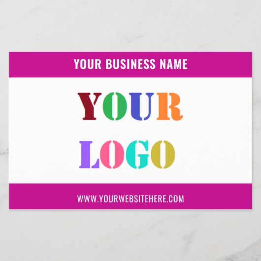 あなたのビジネスロゴ文字プロモーションフライヤーテンプレート チラシ (正面)