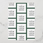 あなたのビジネスロゴ最も幸せなホリデーズフレームリース 箔シーズンカード (裏面)