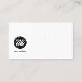 あなたのビジネスロゴ水平イヤリングディスプレイカード 名刺 (正面)
