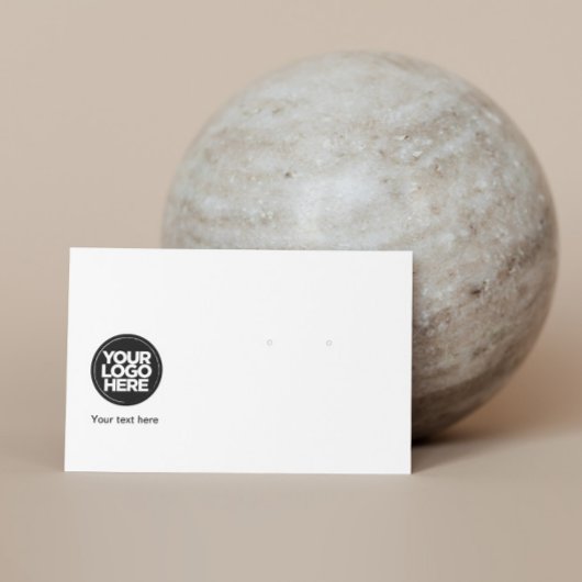 あなたのビジネスロゴ水平イヤリングディスプレイカード 名刺