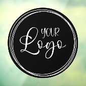 あなたのビジネスロゴ用の白い輪 - 黒 ウィンドウサイン (シート3)