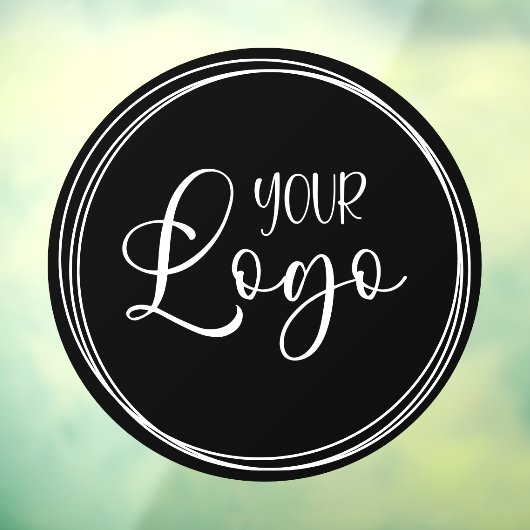 あなたのビジネスロゴ用の白い輪 - 黒 ウィンドウサイン (シート3)