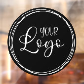 あなたのビジネスロゴ用の白い輪 - 黒 ウィンドウサイン (シート2)