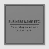 あなたのビジネス名またはブランド等ダークグレー&ブラック (正面)