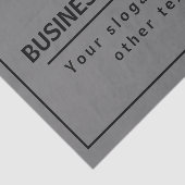 あなたのビジネス名またはブランド等ダークグレー&ブラック 薄葉紙 (詳細)