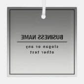 あなたのビジネス名またはブランド等 ガラスオーナメント (裏面)