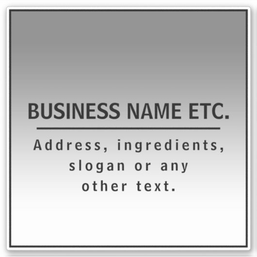 あなたのビジネス名またはブランド等 シール (正面)