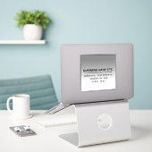 あなたのビジネス名またはブランド等 シール (デスク上のノートパソコン)