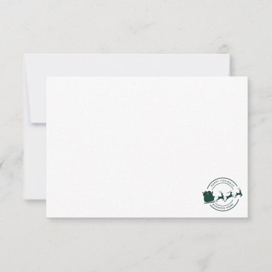 あなたのビジネス名クリスマスホリデーカスタムズ サンキューカード (正面)