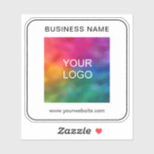 あなたのビジネス名ロゴここにテンプレートブランディング シール (シート)