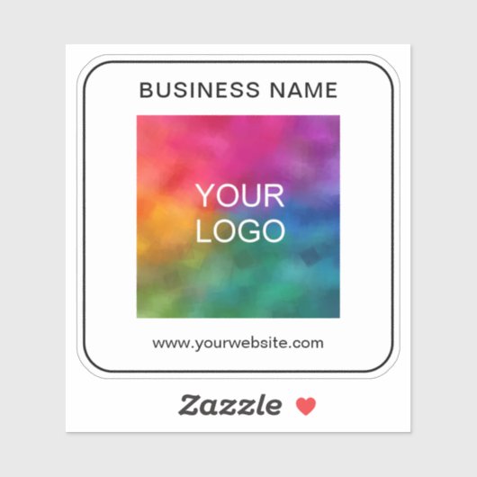 あなたのビジネス名ロゴここにテンプレートブランディング シール (シート)