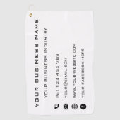 あなたのビジネス名情報会社ゴルフタオルギフト ゴルフタオル (正面)