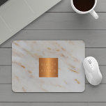あなたのビジネス名copper metallic gray marble マウスパッド<br><div class="desc">豪華で上品な華やかなビジネスプロフェッショナルグレー金ゴールドパターン（の模様が）あるマーブルマウスパッドのメイクアップアーティスト |ヘアスタイリスト |ファッションスタイリスト |美しいサロン |スパ |ホームデザイン | architect studioとシニーベージュタン銅メタリックルック幾何学的な正方形ラベル。洗練された外観にスタイリッシュ最適な選択。-----自分のビジネス名でパーソナライズ！</div>